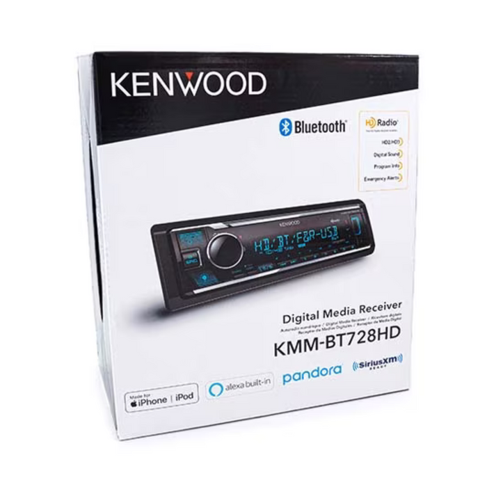 Kenwood Bluetooth Digital Media Receiver Supports Amazon Alexa KMM-BT728HD