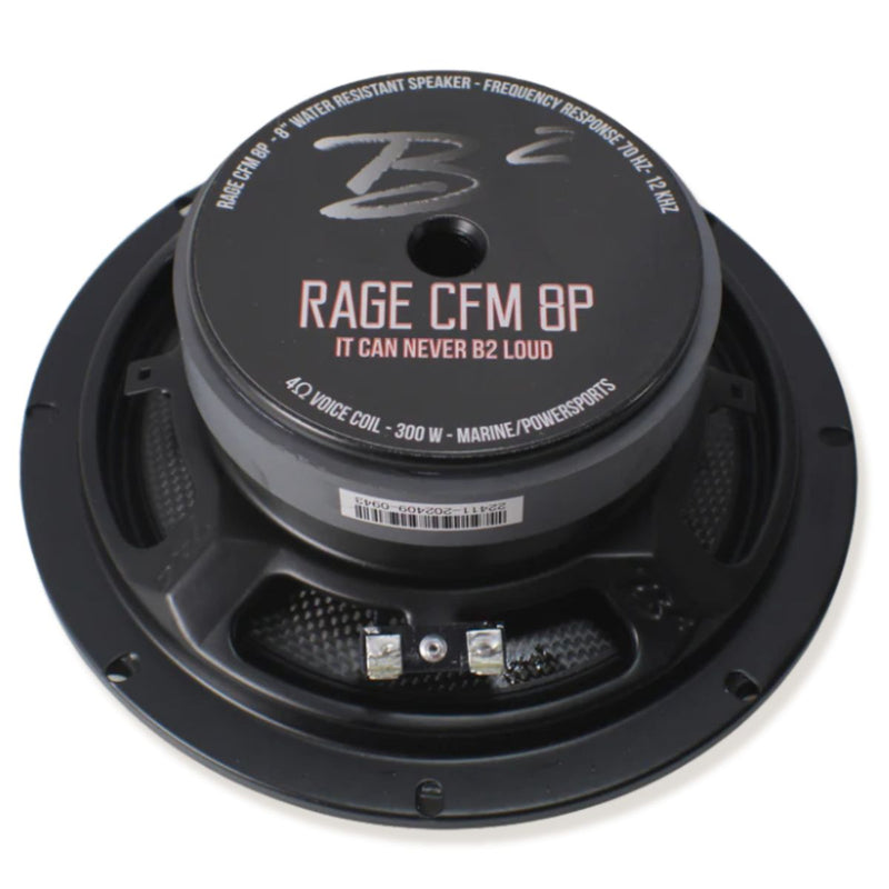B2 Audio Audio System Combo RAGE1200.4 V2 Amp w/RAGE8-CFM 8" Speaker Sets