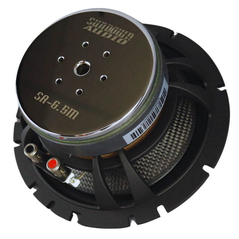 6.5" 110 W RMS Carbon Fiber Midrange Speaker Pair Sundown Audio SA-Series SA6.5M