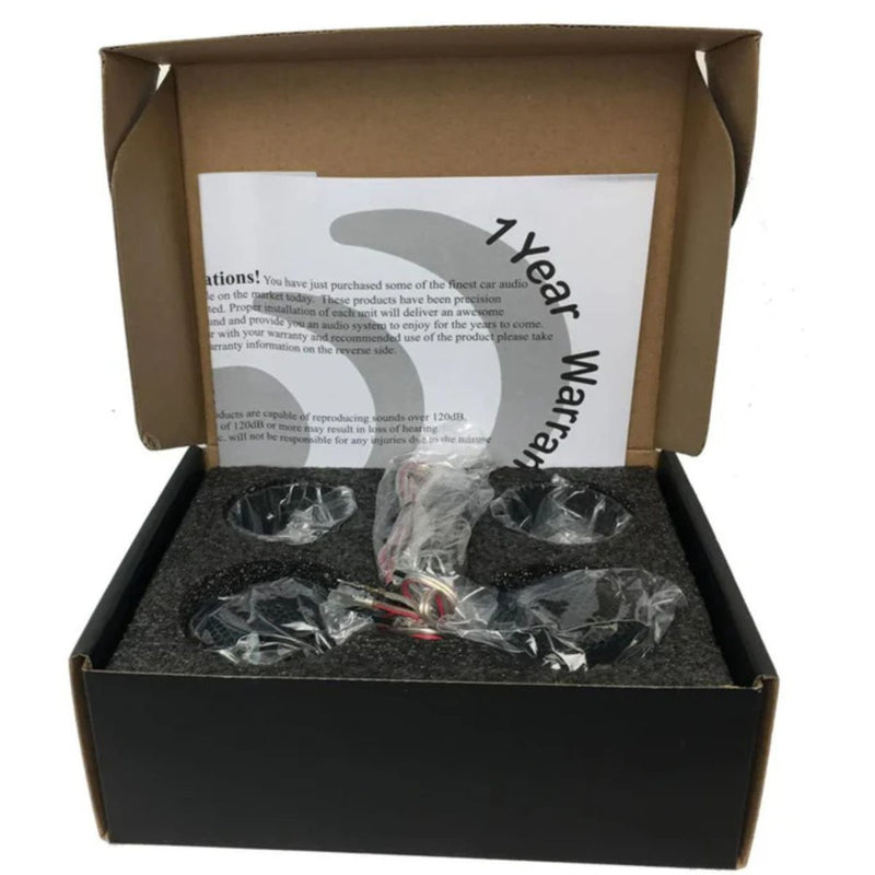 50W RMS Multi-Mount 20mm Aluminum Dome Tweeters Pair with 6dB Crossover MA-FT1