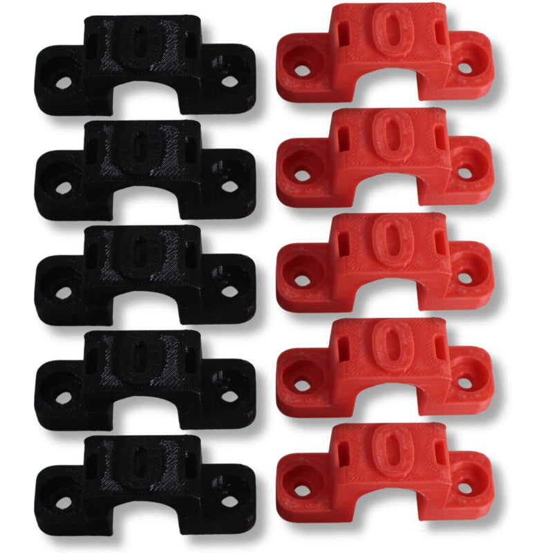 1/0 Gauge Cable Management Wire Comb Single Slot Can Use w/ Cable Tie Red/Black