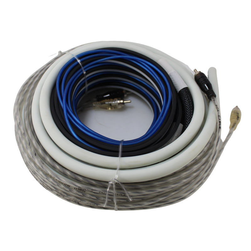 Full Tilt 4 Gauge AWG White/Black Amplifier/Amp Wire Kit