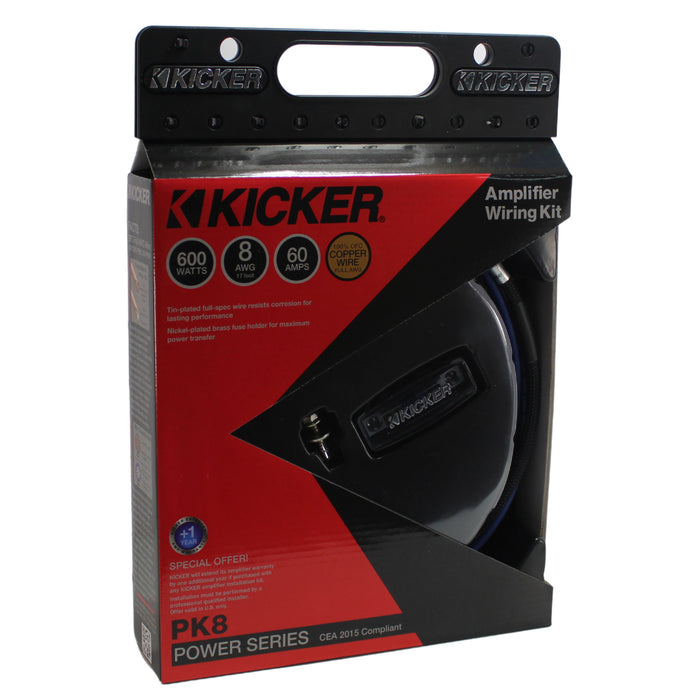 Kicker P-Series Complete 8 AWG Amplifier Installation Wire Kit 46PK8