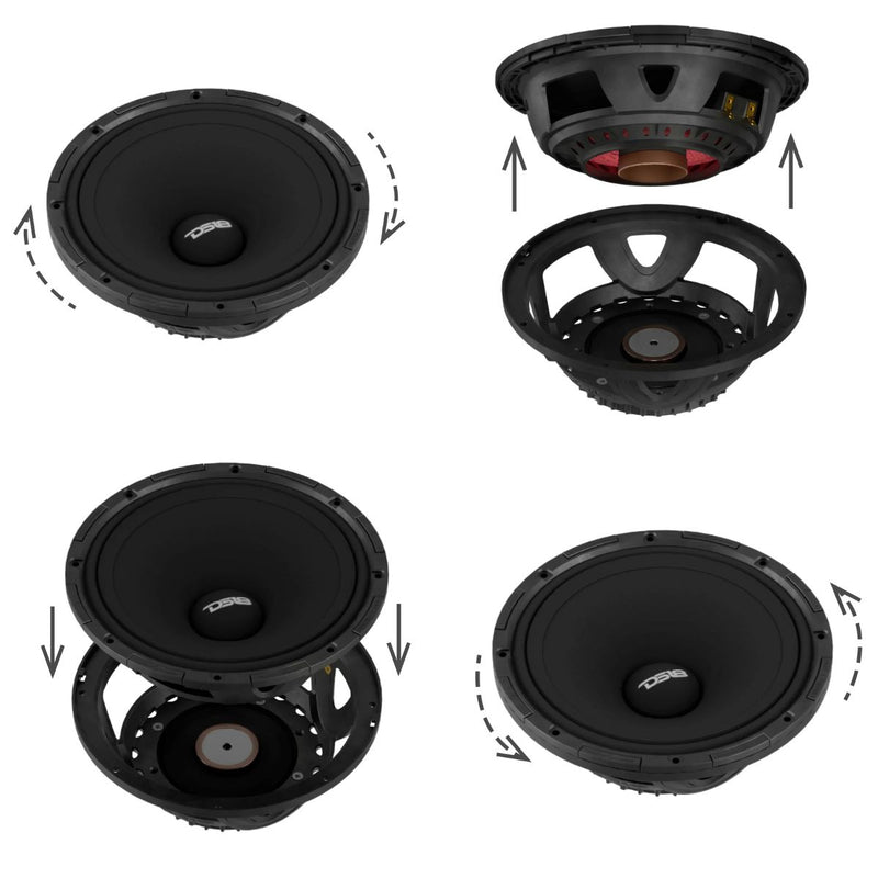 8" 350 W RMS 8 Ohm Mid-High Loudspeaker DS18 PROJECT360 Neo Rotating Recone