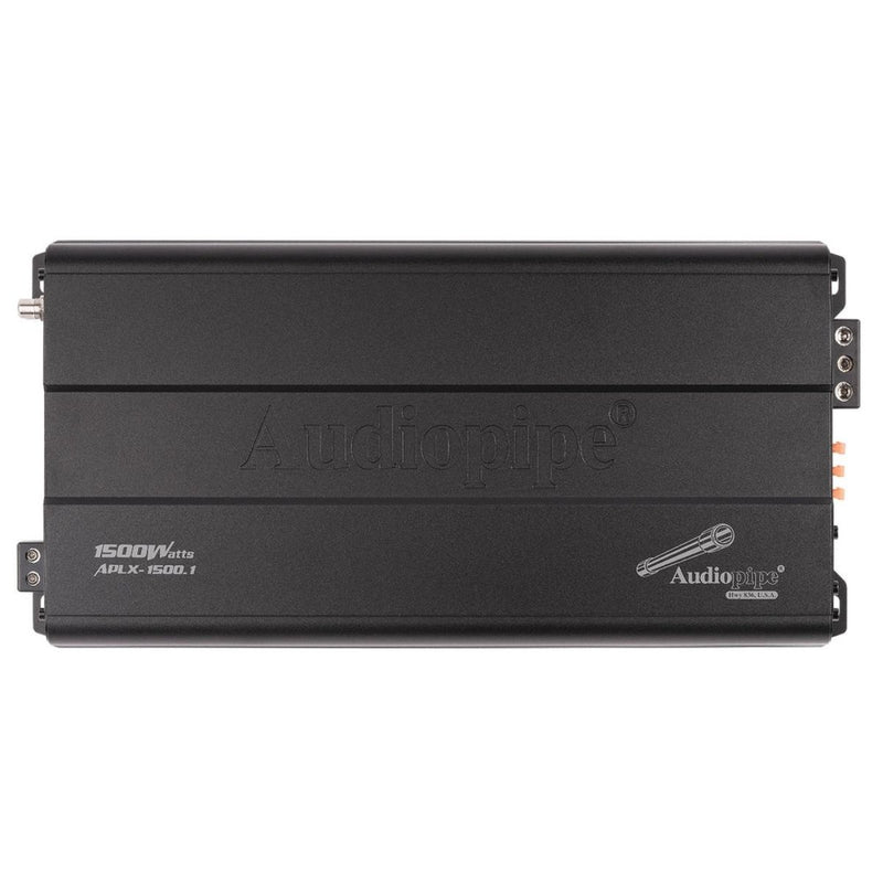 Audiopipe 1500W 1-Ohm Class D Car Audio Mono Amplifier APLX-1500.1 W/ Bass Knob