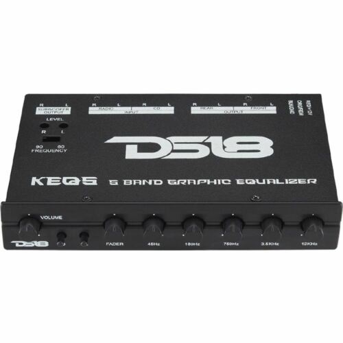 KEQ5 5 Band Graphic Equalizer 6 Ch 5V + 2 x 18" 2 Ch RCA M2M