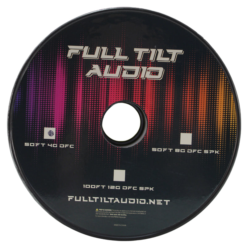 Full Tilt Audio 4GA Tinned Oxygen Free Copper Power/Ground Wire Black Lot