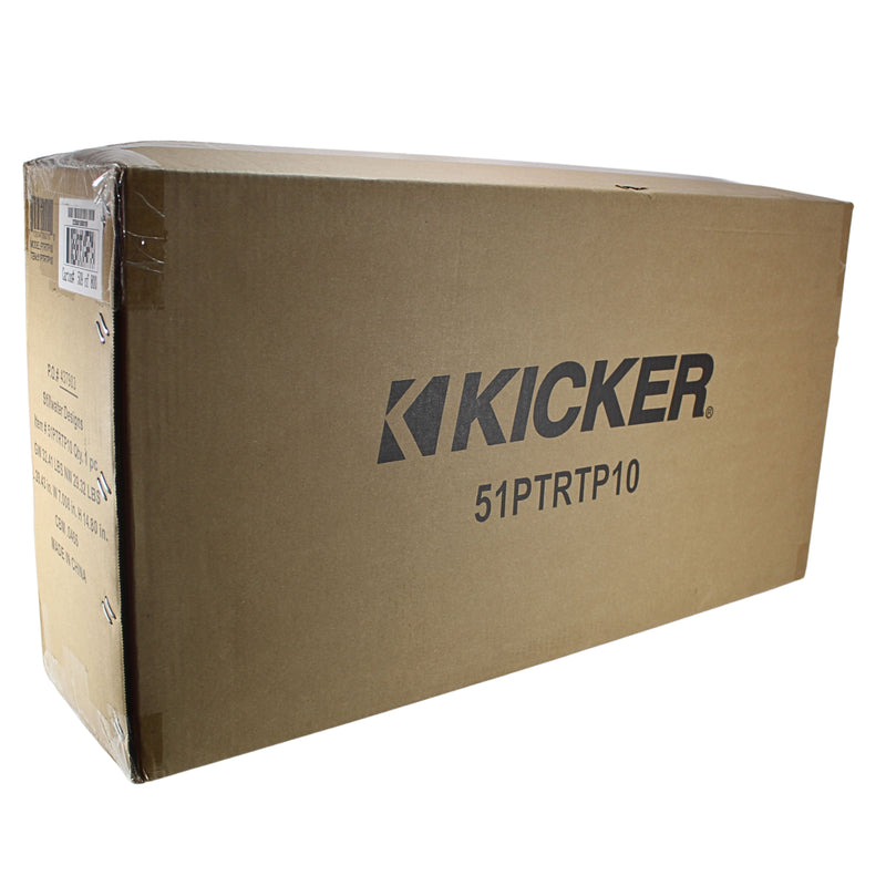 10" Powered Down-Firing Subwoofer Enclosure with Built-In Amplifier Kicker