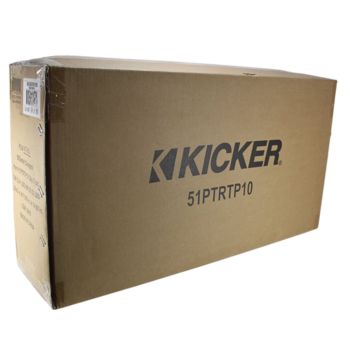 10" Powered Down-Firing Subwoofer Enclosure with Built-In Amplifier Kicker