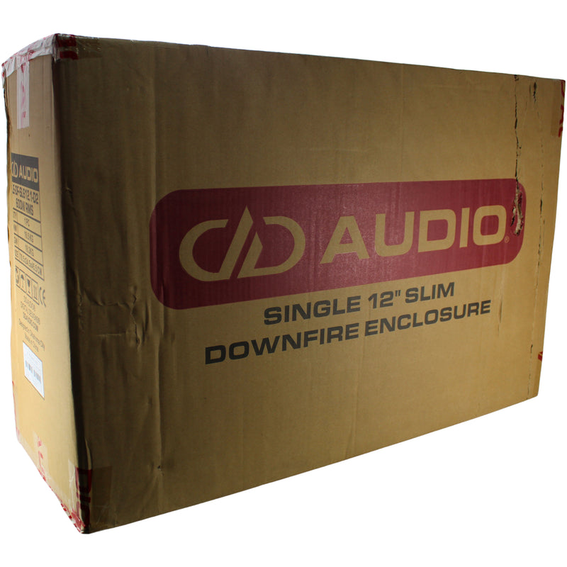 DD Audio SL600 Series 12" 600W RMS S1-Ohm Slim Down Firing Enclosure