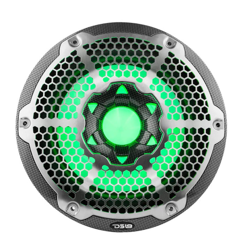 DS18 10" Marine Single Voice coil 4 Ohm 300W Subwoofer W/ LED RGB Lights CF10SUB