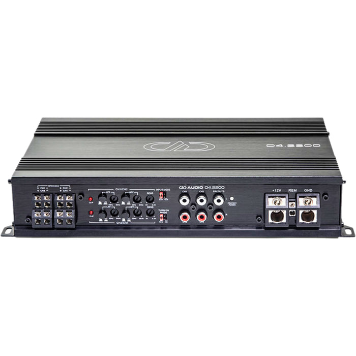 DD Audio D Series 2200W Dynamic Power 4-Ch 1-Ohm Compact Amplifier / DD-D4-2200