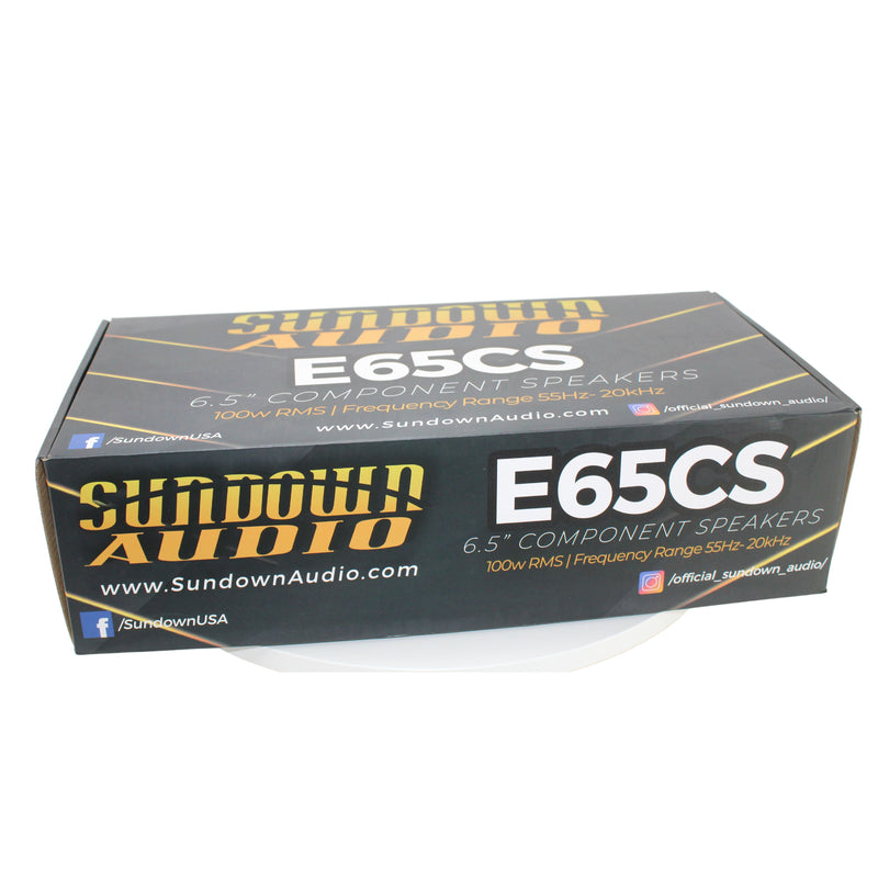 Sundown Car Audio E-Series 6.5" 100W RMS 4 Ohm 2-Way Component Speakers E-6.5CS