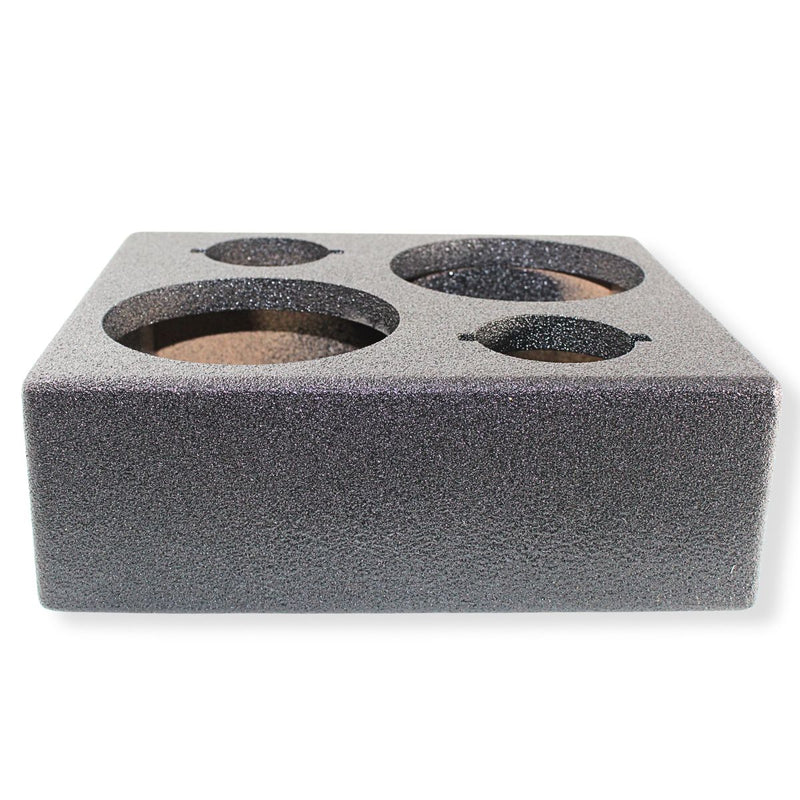 Dual 6.5" + Dual 3" Speaker and Tweeter Universal Speaker Box MDF Black Coated