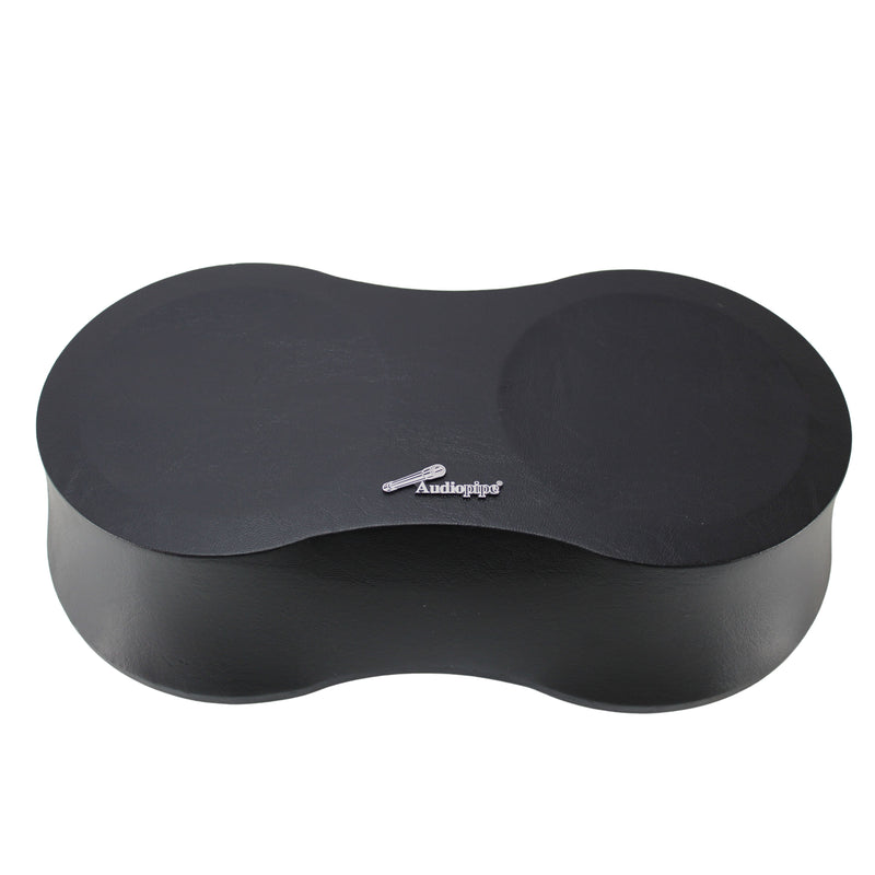 Dual 6" Wood Vinyl Covered  Rear Deck Speaker Pod - Black