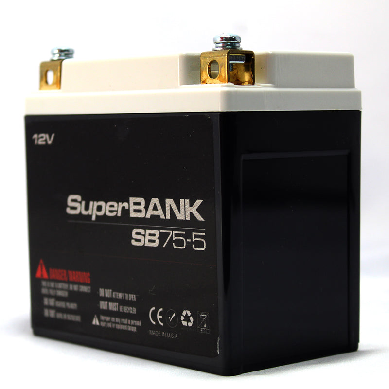 XS Power SB75-5 Black 12V 600W 75 Farad Powersports SuperBANK Capacitor