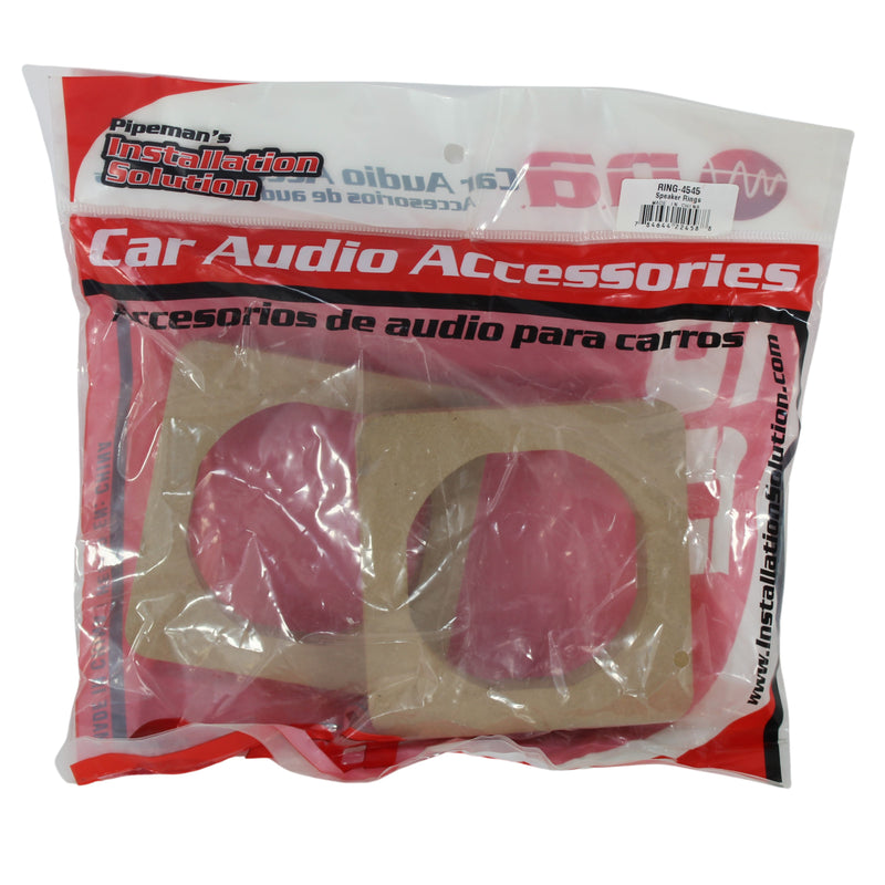 Pair of Universal MDF Wood 4.5 inch Speaker Spacer Rings