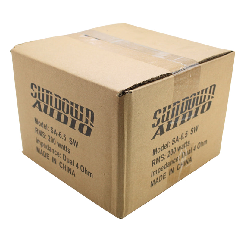 Sundown Audio SA Series 6.5" Dual 4-Ohm Voice Coil Subwoofer 200W RMS SA-6.5SW