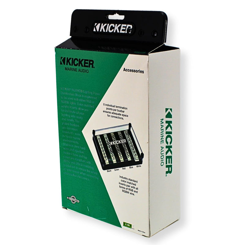 Kicker Marine RGBW Distribution Block With Tinned Color Coded Bus Bars 8 Spots