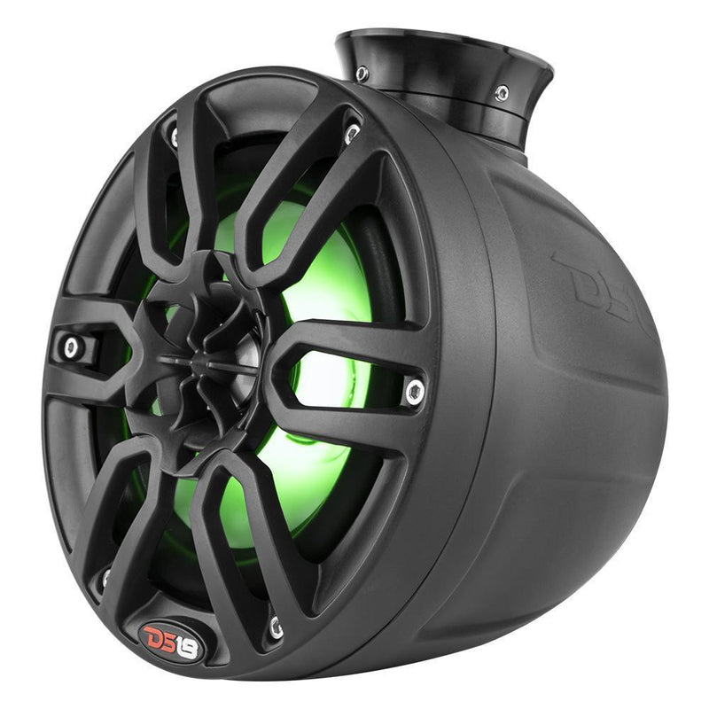 DS18 8" 375W Marine Pod Pair of Black Speakers with Integrated LED NXL-PS8BK