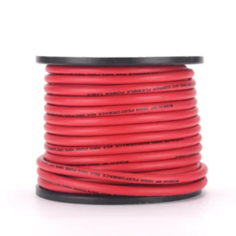 4 AWG Red Soft Rubber Jacketed 100% OFC Orion Power Wire Lot Cut By The Foot