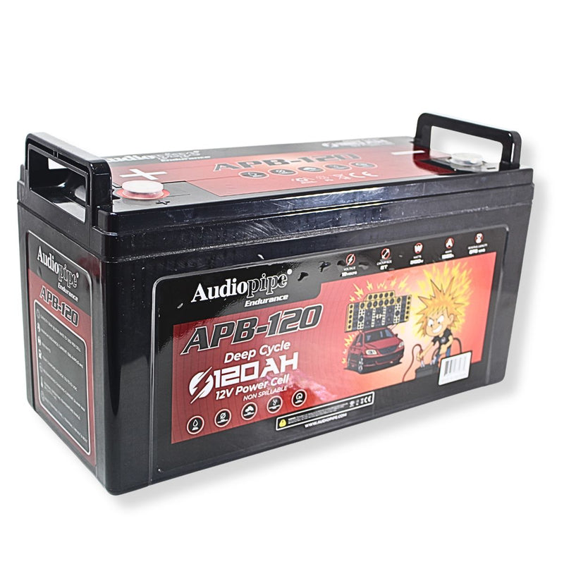 Audiopipe APB-120 12V 3100W 1565Amp AGM Deep Cycle Power Cell Battery 120Ah
