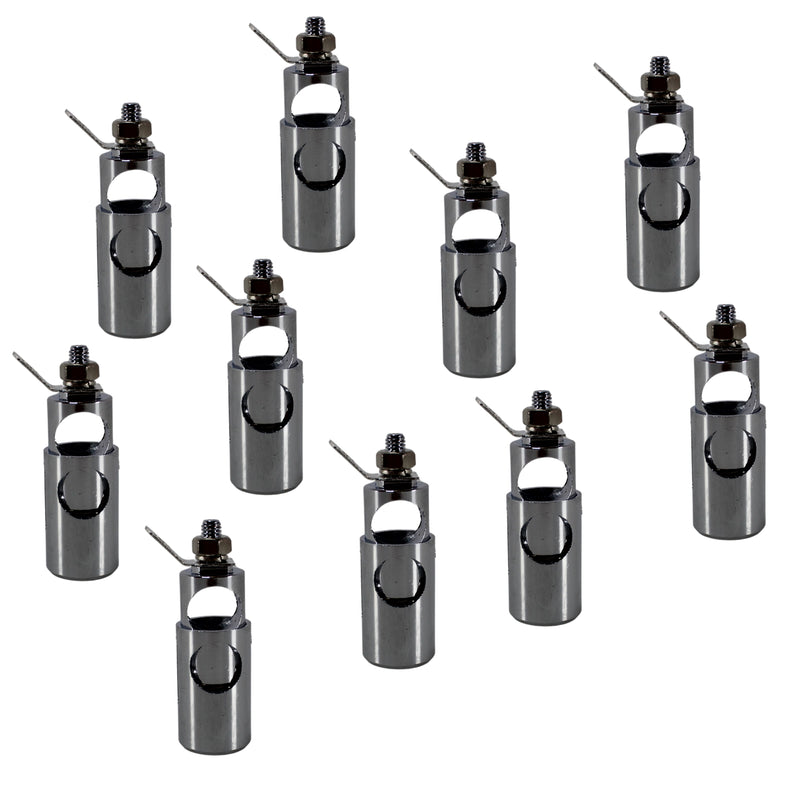 Big Jeff Audio 5 Pairs of 4 Gauge Brass/Nickel Plated Speaker Push Terminals