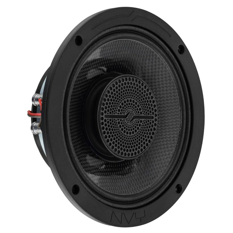 6.5" 250W RMS 2 Ohm Marine Coaxial Speakers Carbon Fiber DS18 NVY-6HDCFSL-N2