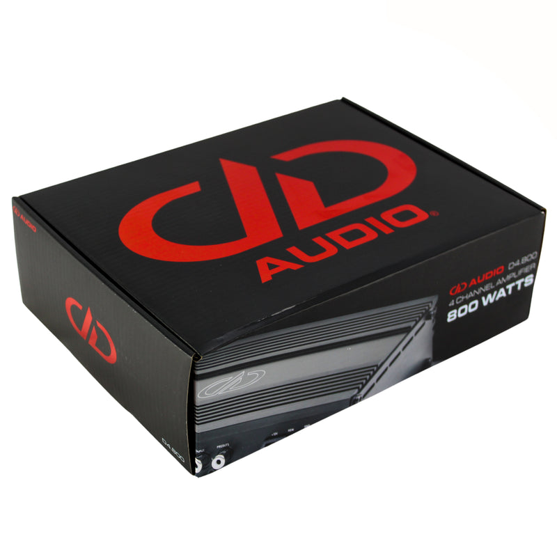 DD Audio D-Series 800W Dynamic Power 4-Ch 2-Ohm Compact Amplifier / D4.800