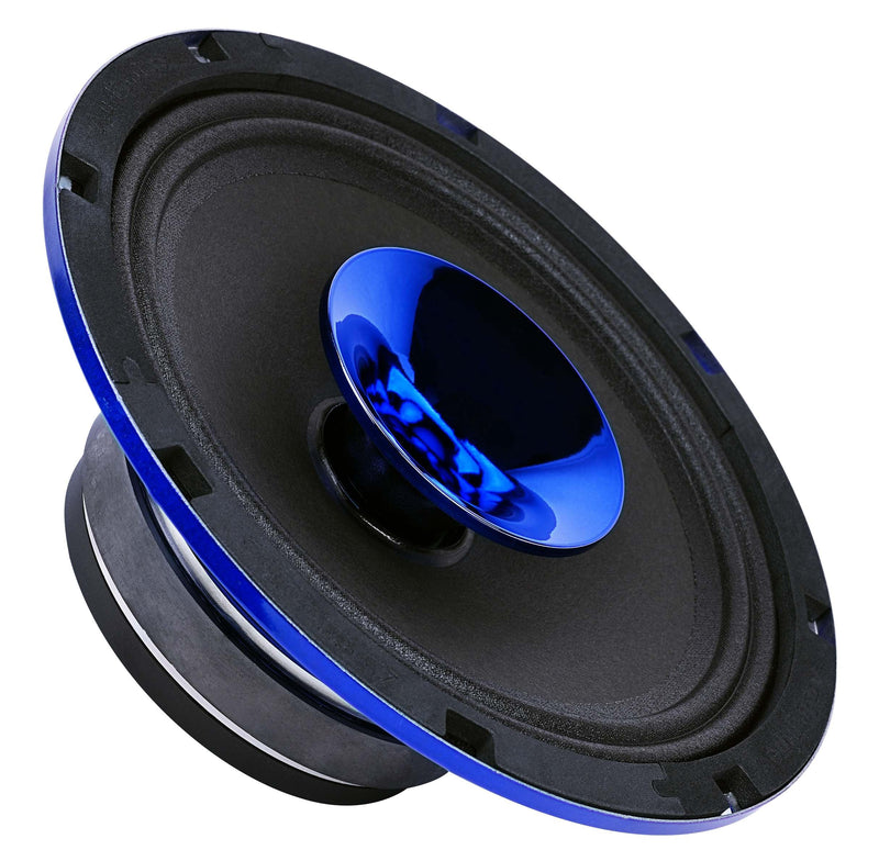 Audiopipe 8" 200W RMS 4 Ohm Blue Eye Candy Compression Horn Midrange Coaxspeaker