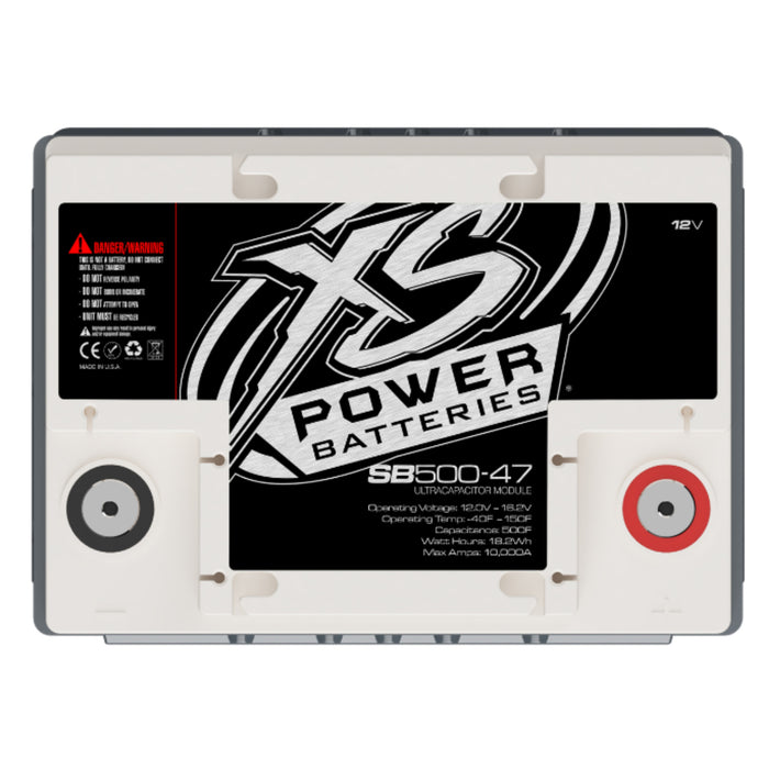 XS Power 12V BCI Group 47, Super Capacitor Bank, Max Power 4,000W, 500 Farad