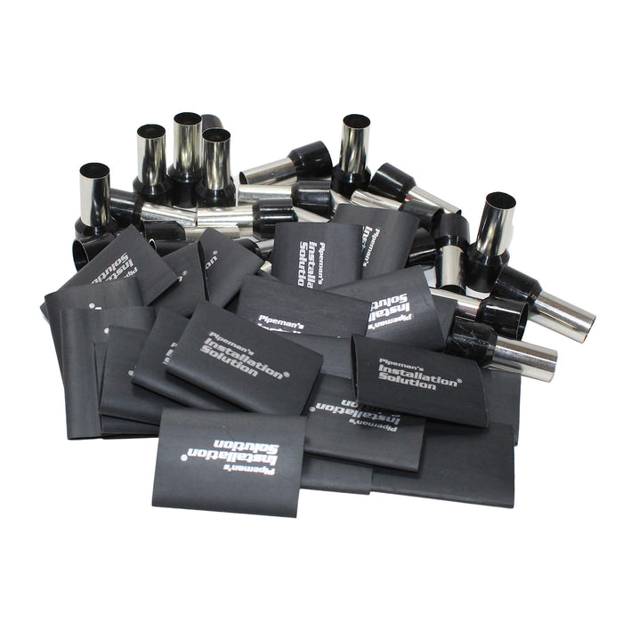 Audiopipe 0 Gauge Wire Ferrules with Heat Shrink 30 Pack (3x10 Packs) ISX-TFK-0