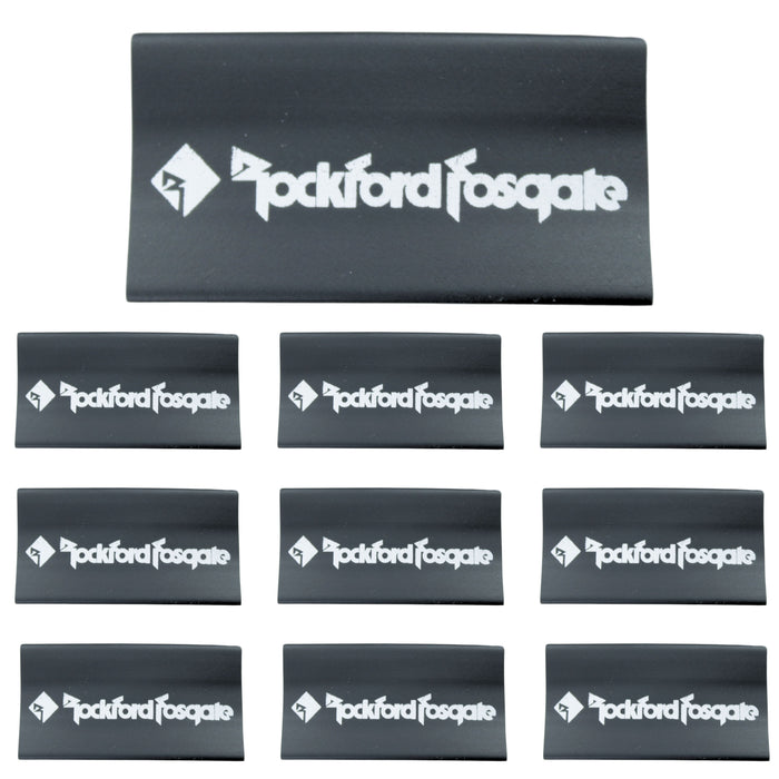 0 Gauge 3:1 Heat Shrink with Rockford Fosgate Logo 10 Pack Black