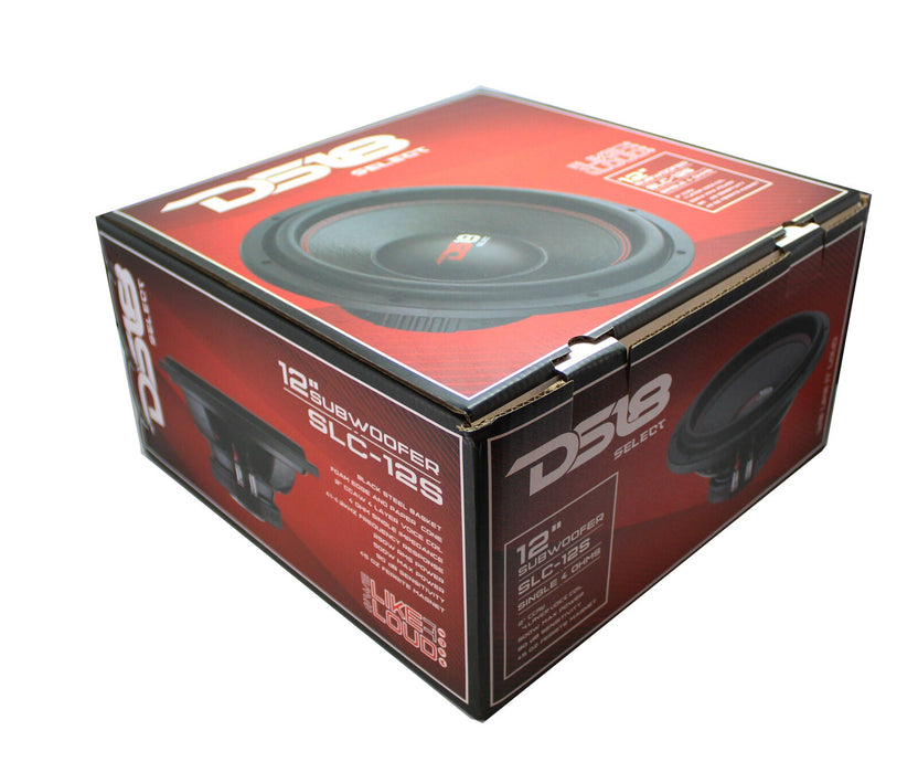 DS18 Select 12" 500 Watt Single 4 Ohm Voice Coil Subwoofer SLC-12S