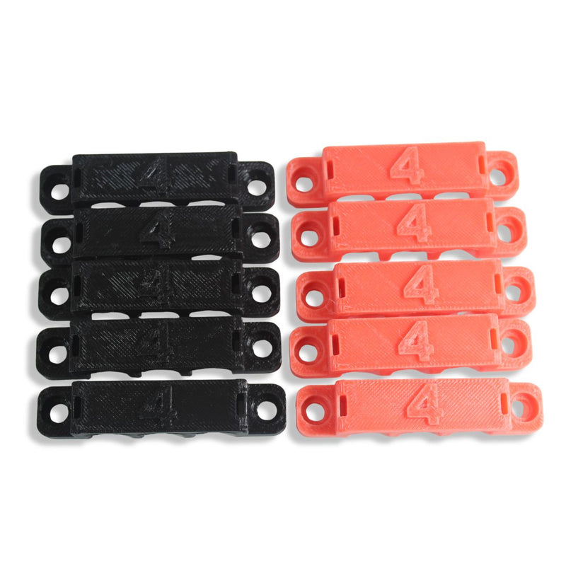 4 Gauge Cable Management Wire Comb Triple Slot Can Use w/ Cable Tie Red/Black