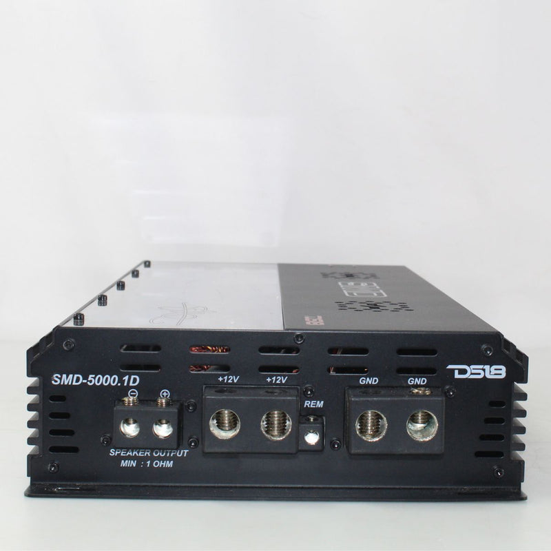 DS18 5K RMS 1-Ohm Stable Class D Mono Amplifier w/Voltmeter SMD-5000.1D OPEN BOX