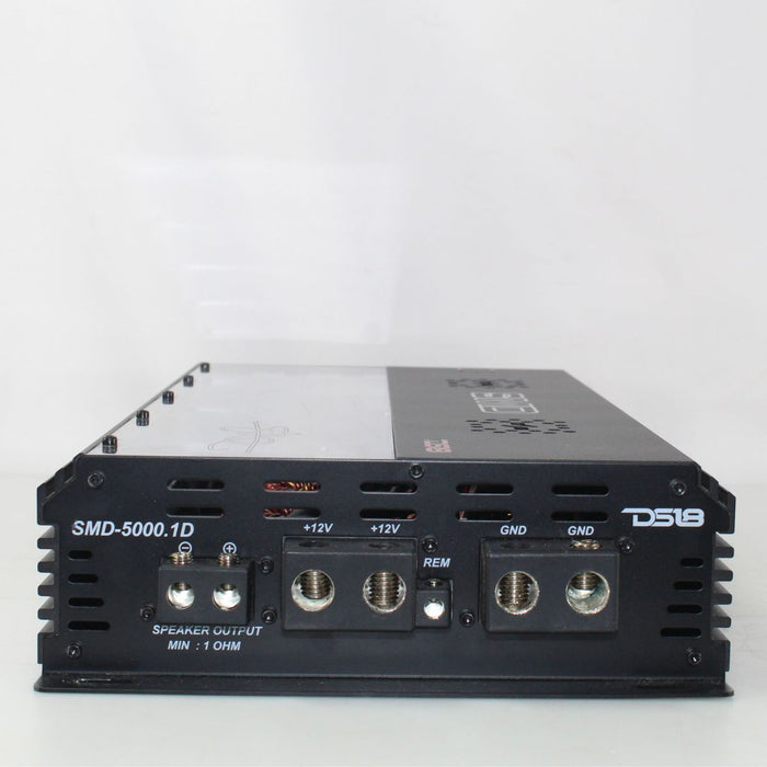 DS18 5K RMS 1-Ohm Stable Class D Mono Amplifier w/Voltmeter SMD-5000.1D OPEN BOX
