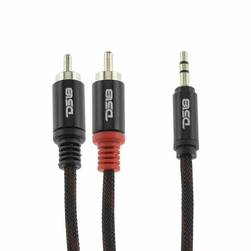 DS18 3 Ft 3.5mm AUX to Dual RCA Audio Cable 100% OFC Copper Noise Rejection