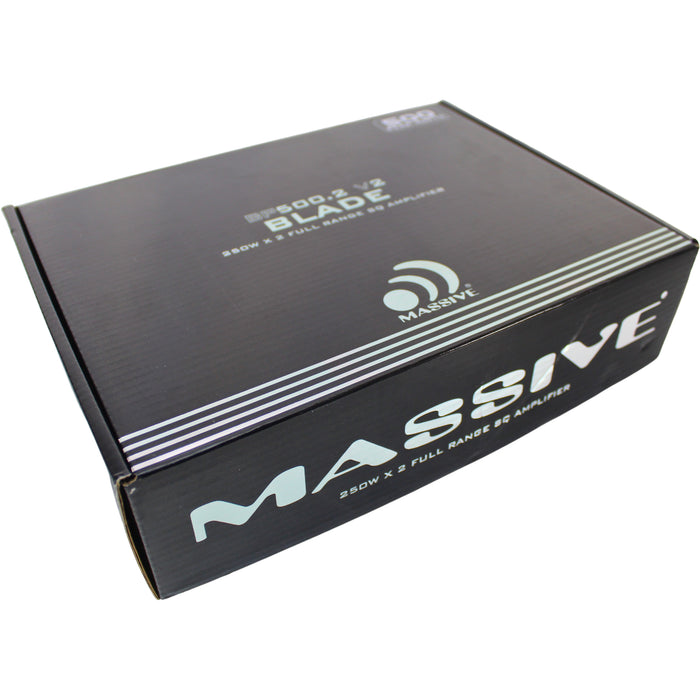 500W 2-Ch Class A/B 2-Ohm Stable Amplifier Massive Audio Blade / BP500.2-v2