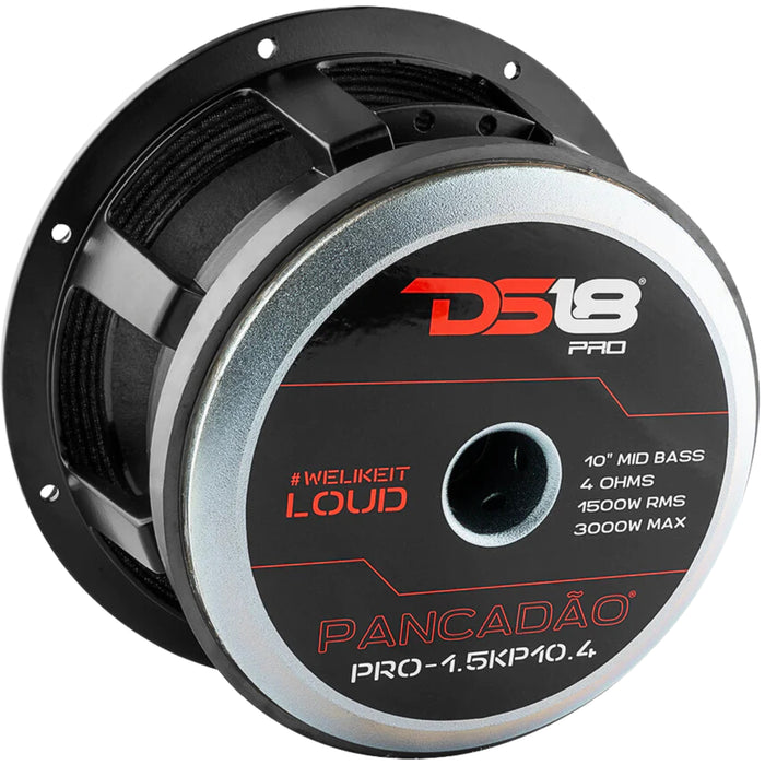 DS18 PANCADO Mid-Bass Loudspeaker 10" 1500 Watts Rms 4-Ohm PRO-1.5KP10.4