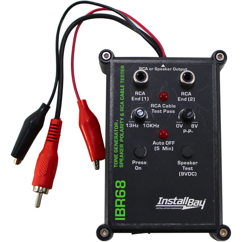 Install Bay RCA AIO 9V Cable Wire Tester Tone Generator Speaker Polarity / IBR68