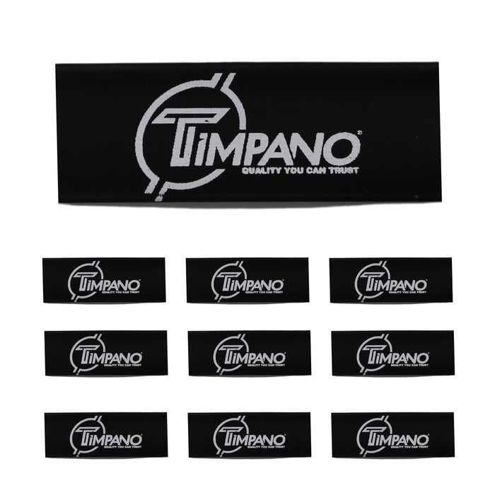 4 Gauge 3:1 Heat Shrink with TIMPANO AUDIO Logo 10 Pack Black