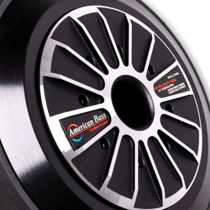 American Bass 12" 2-Ohm 2200W RMS Triple Stack Magnet Subwoofer HD-VELOCITY12-D2