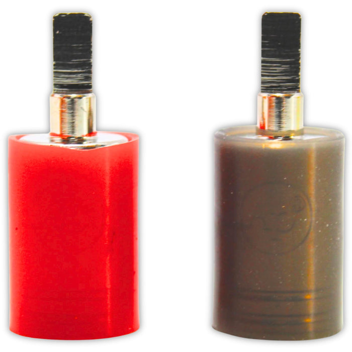 Pair of Red & Black 4 Gauge to 8 Gauge Platinum Plated Wire Reducer Adapters PB-WR4