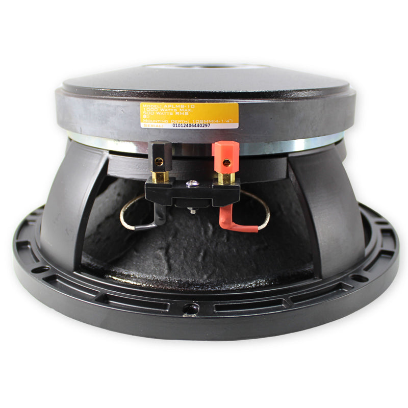 10"  500W RMS 8-Ohm 3" Voice Coil Audiopipe APLMB Series Loudspeaker