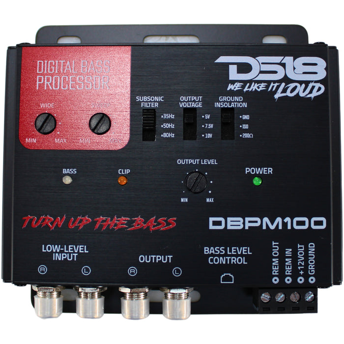 DS18 2 Channel Digital Bass Processor & Bass Restoration Processor W/ Bass Knob