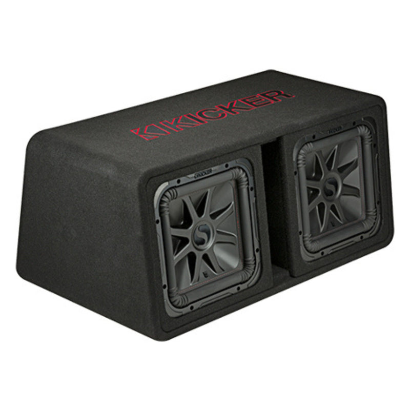 Kicker L7R Series 12" 1200W RMS Dual 2-Ohm Loaded Subwoofer Enclosure - 45DL7R122