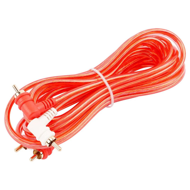 Audiopipe BMV-GRA Right Angle RCA Cables w/ Gold Plated Connectors 1.5-17 Feet