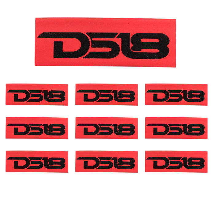 4 Gauge 3:1 Heat Shrink with DS18 Logo 10 Pack Red