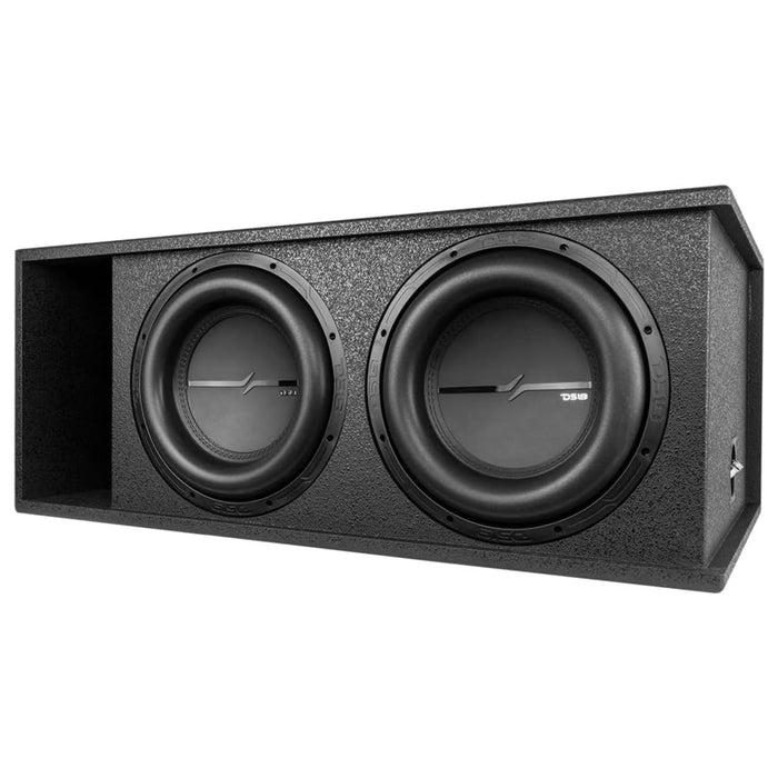 DS18 12" Loaded Dual Vented Armored 4000W Subwoofer Enclosure ZXI-212LD-RG